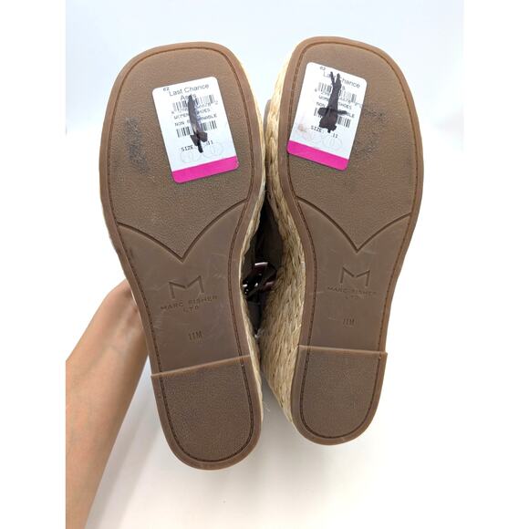 Marc Fisher LTD Nelly Wedge Espadrilles Sandal Women's Gray Size US11M EU41.5 - Picture 8 of 10